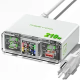 FEEYOO 210W GaN USB C Charger, 4-Port Fast Charging Block with Display, PD 100W — photo 1