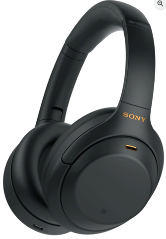Sony WH-1000XM4 Black Wireless Premium Noise Canceling Overhead Headphones with Mic for Phone-Call and Alexa Voice Control