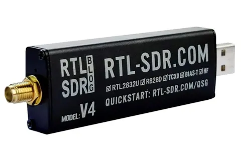 RTL-SDR Blog V4 R828D RTL2832U 1PPM TCXO HF Bias Tee SMA Software Defined Radio with Dipole Antenna Kit