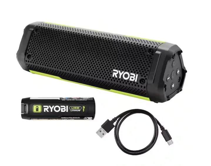 Ryobi Speaker USB Lithium Cordless Bluetooth Charging — photo 1