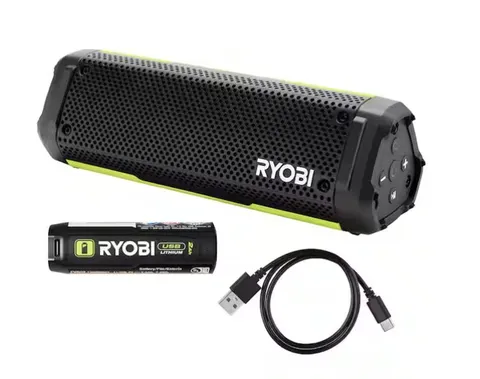 Ryobi Speaker USB Lithium Cordless Bluetooth Charging